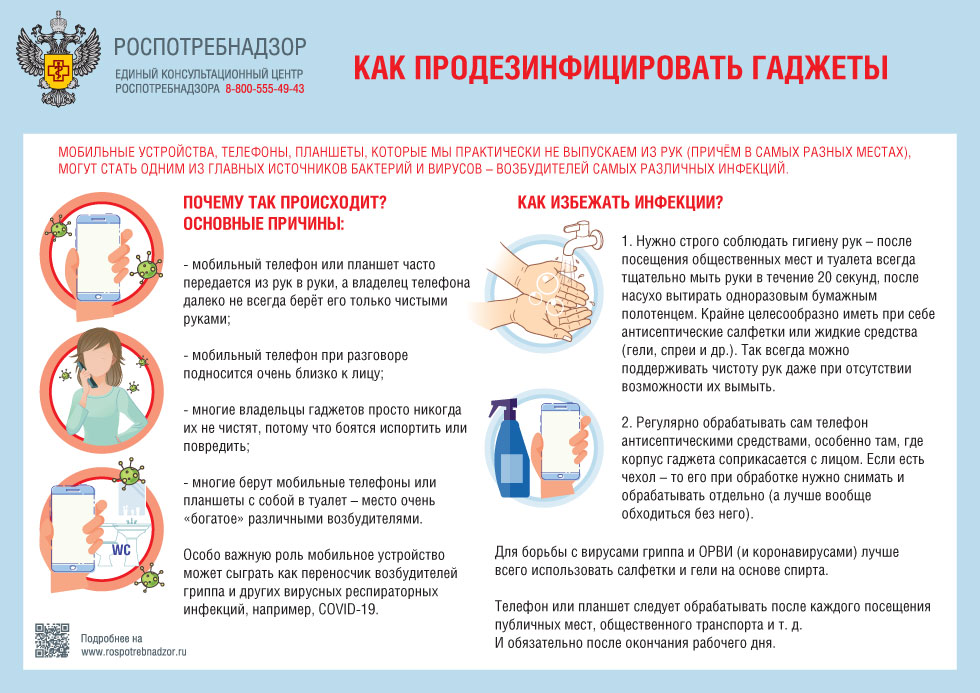Как продезинфицировать гаджеты