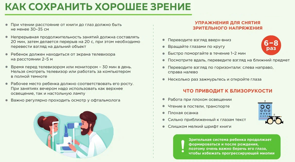 Как сохранить хорошее зрение