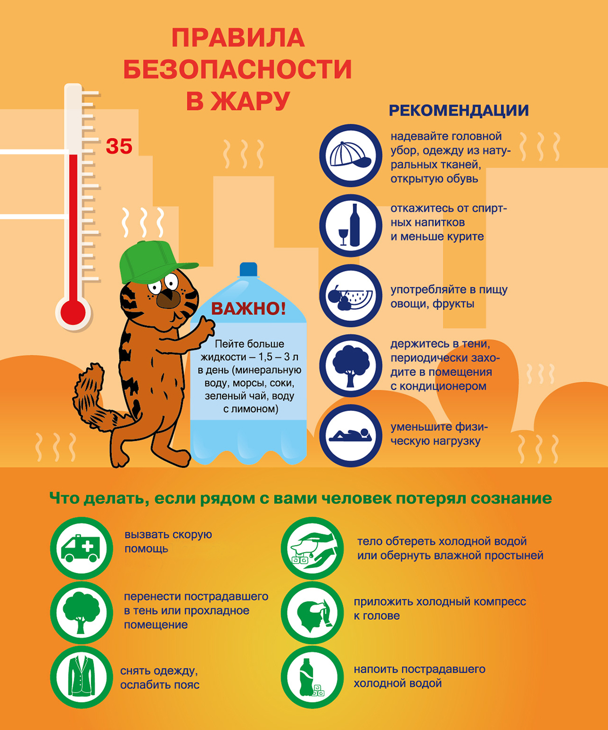Правила безопасности в жару