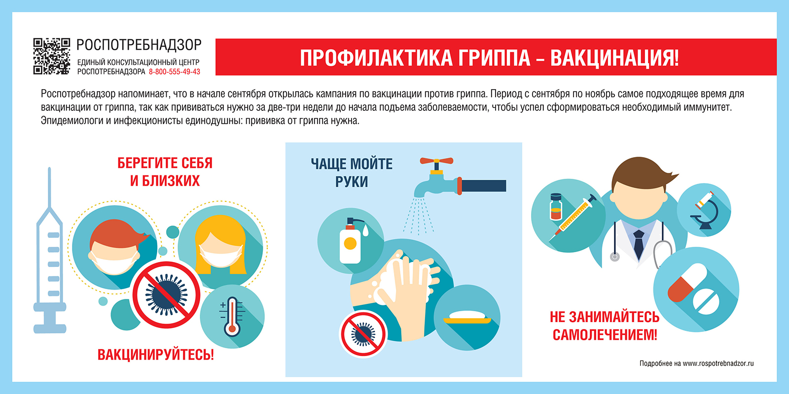 Профилактика гриппа — вакцинация!