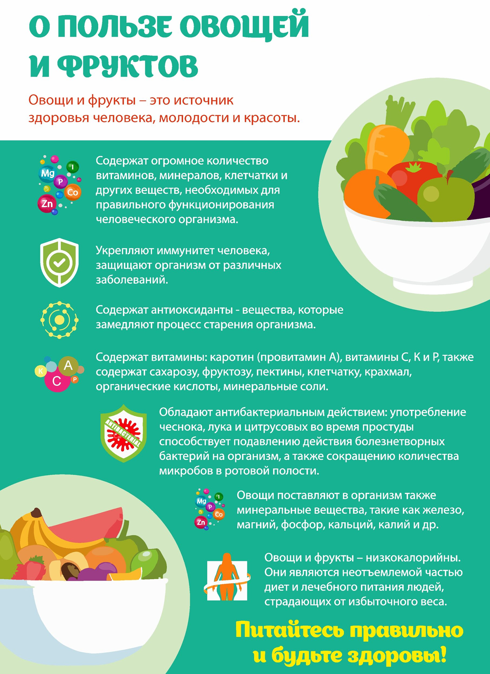 О пользе овощей и фруктов