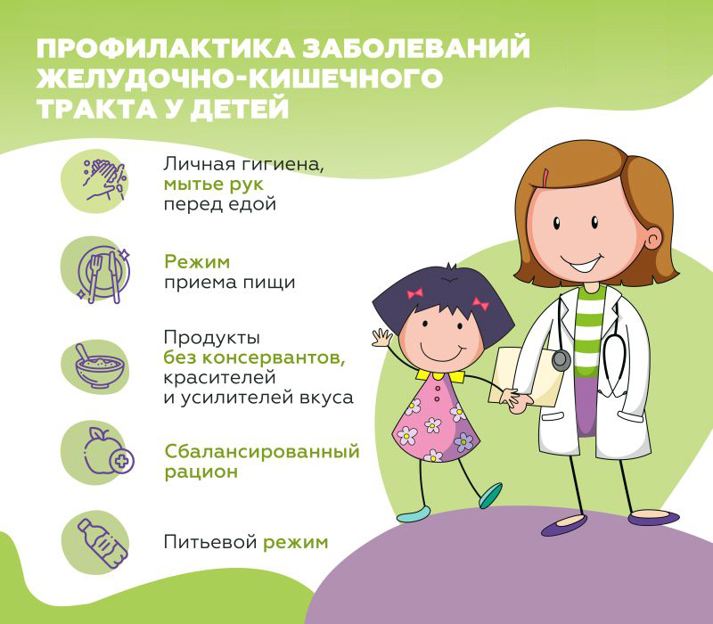 Профилактика заболеваний желудочно-кишечного тракта у детей