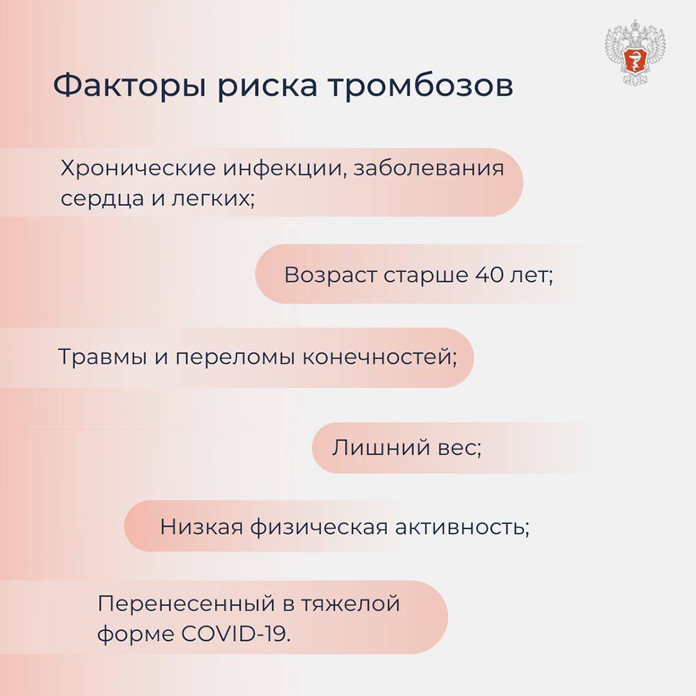 Факторы риска тромбозов