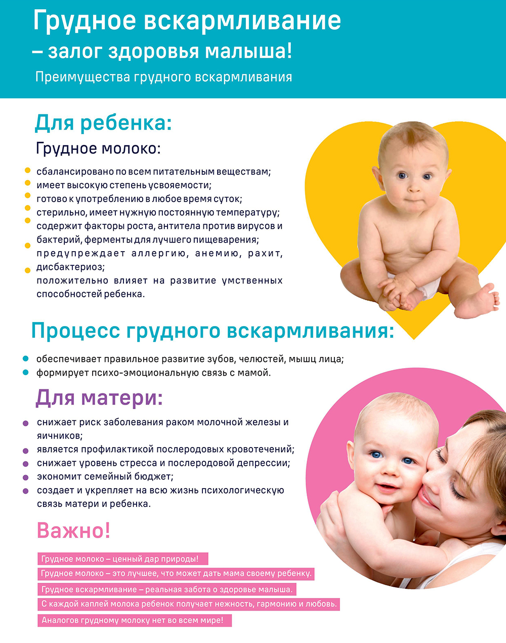 Грудное вскармливание — залог здоровья малыша!