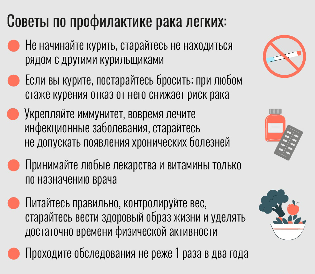 Советы по профилактике рака лёгких