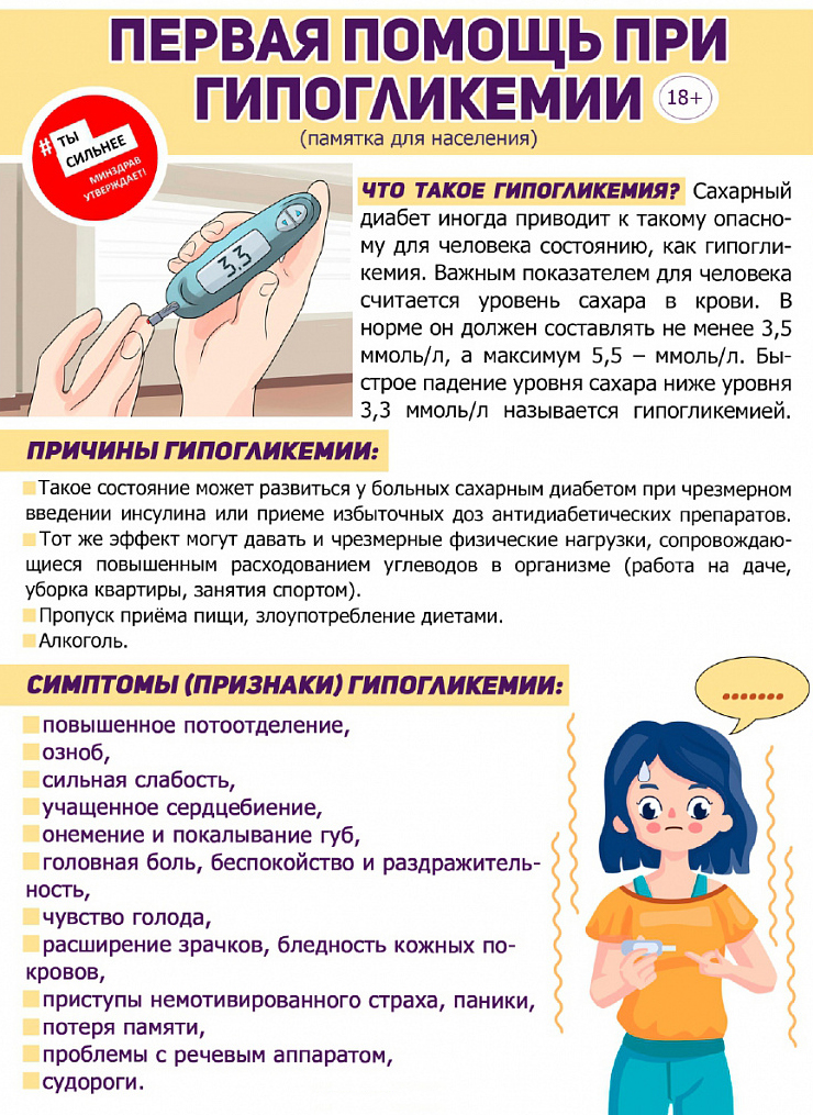 Первая помощь при гипогликемии