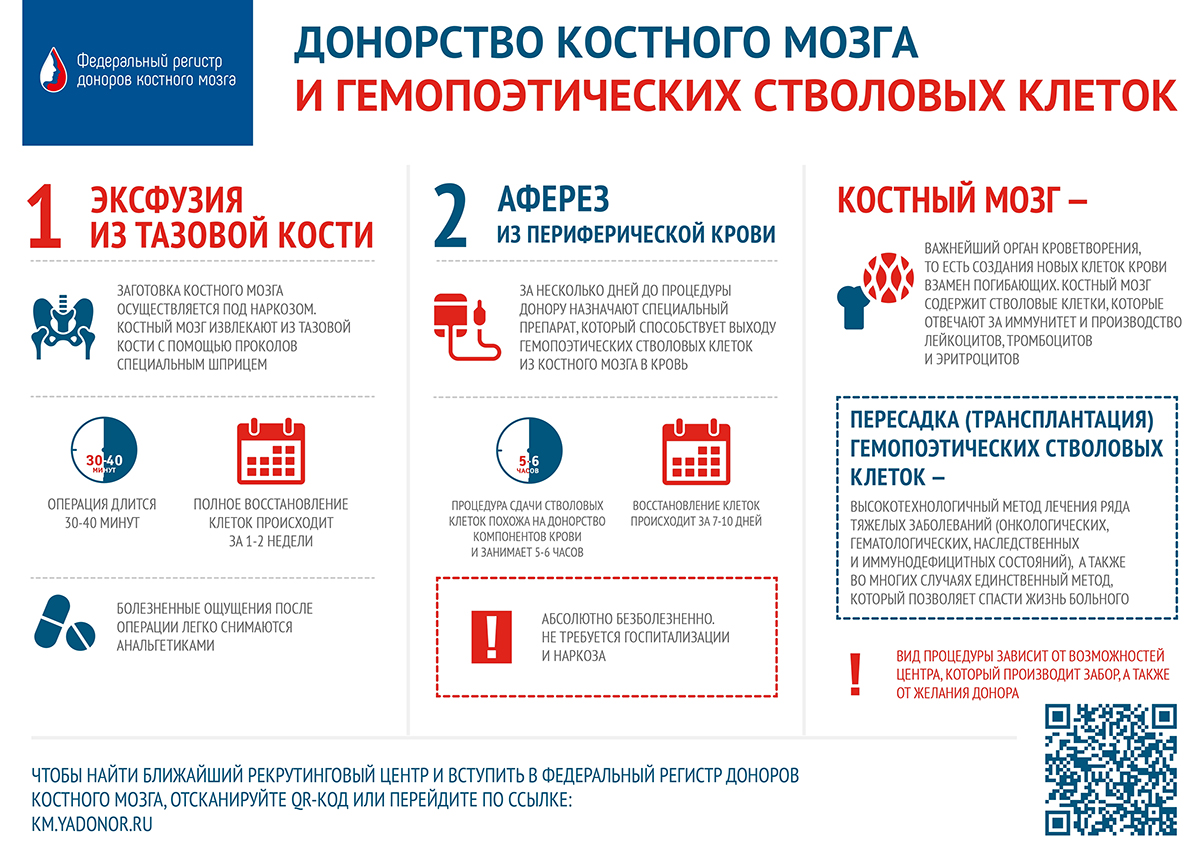 Донорство костного мозга и гемопоэтических стволовых клеток